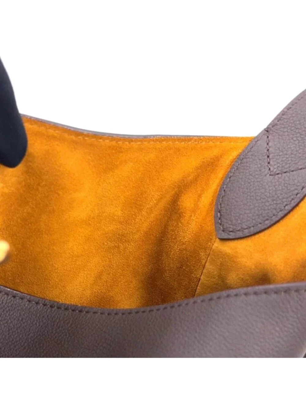Louis Vuitton Lowkey Hobo MM Gray Leather Dark Brown Gold